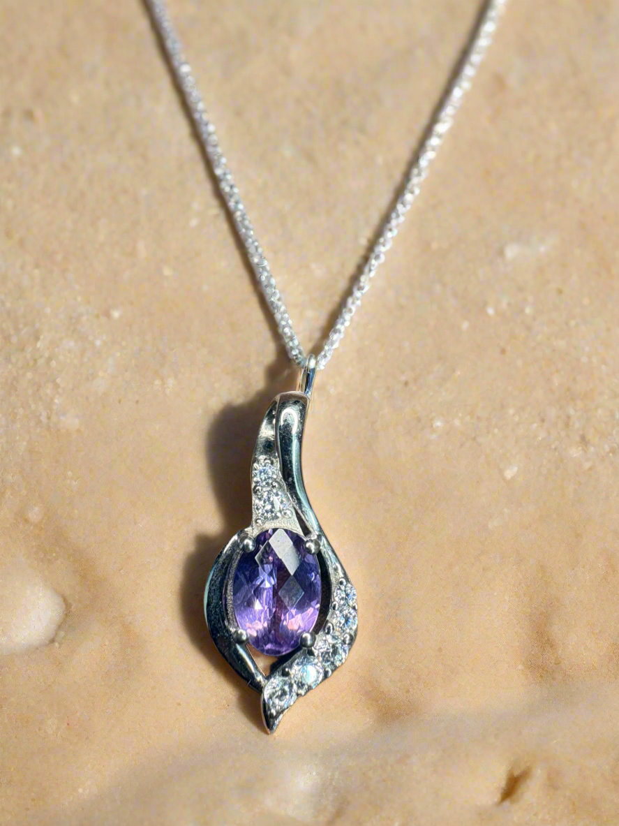 Amethyst Oval Pendant