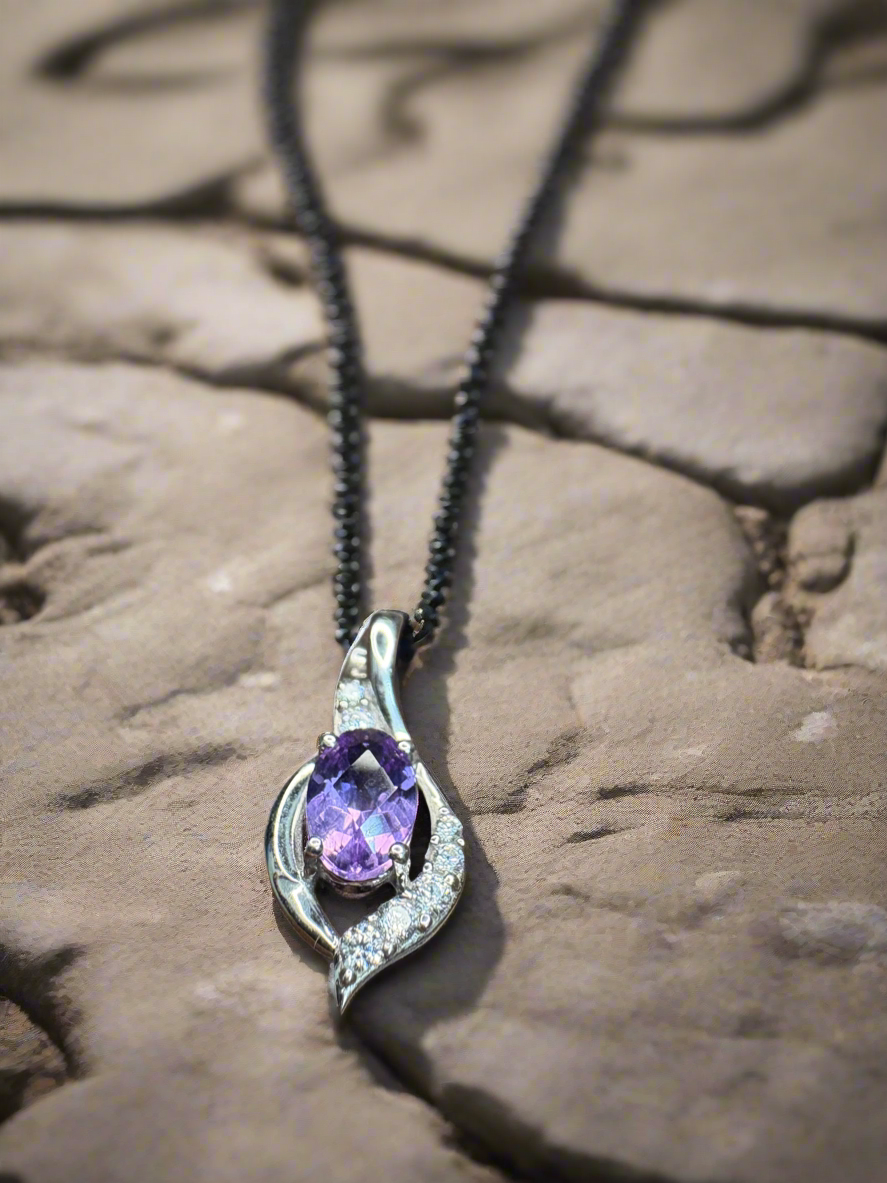 Amethyst Oval Pendant